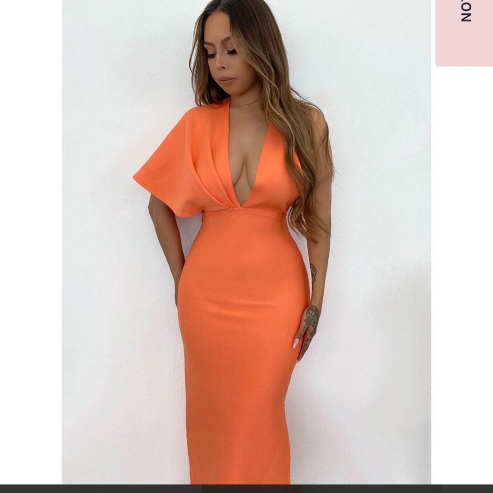 Orange BodyCon Dress